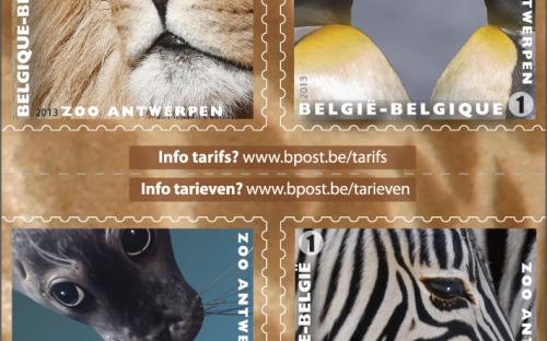 13 mei: Natuur 2013, Zoo van Antwerpen, Postzegelboekje