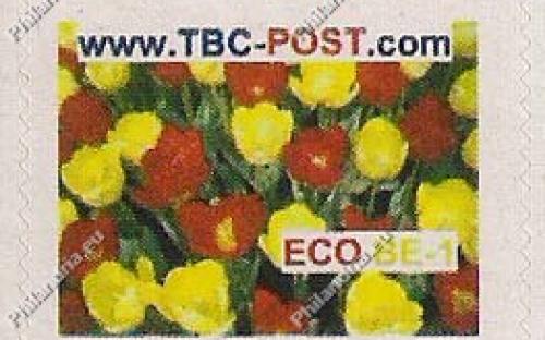 ECO BE-1 (€0.63) - Keukenhof, Rode tulipa/ gele Sonny
