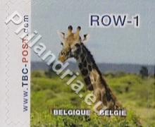 België - TBC-Post, uitgifte 'Giraffen' - waarde ROW-1